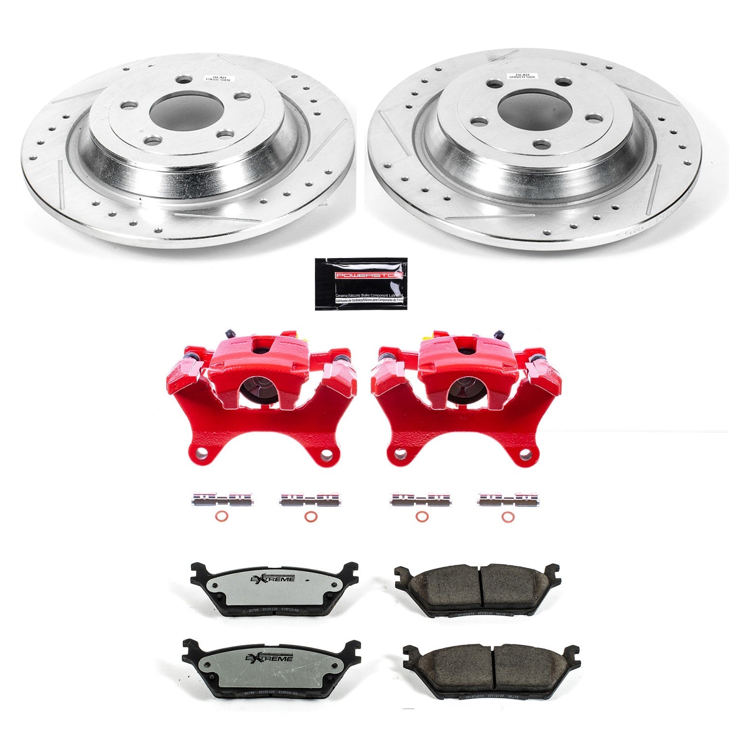 PowerStop Rear Z36 Truck & Tow Kit with Calipers | 2015–2017 Ford F-150 (KC6814-36)
