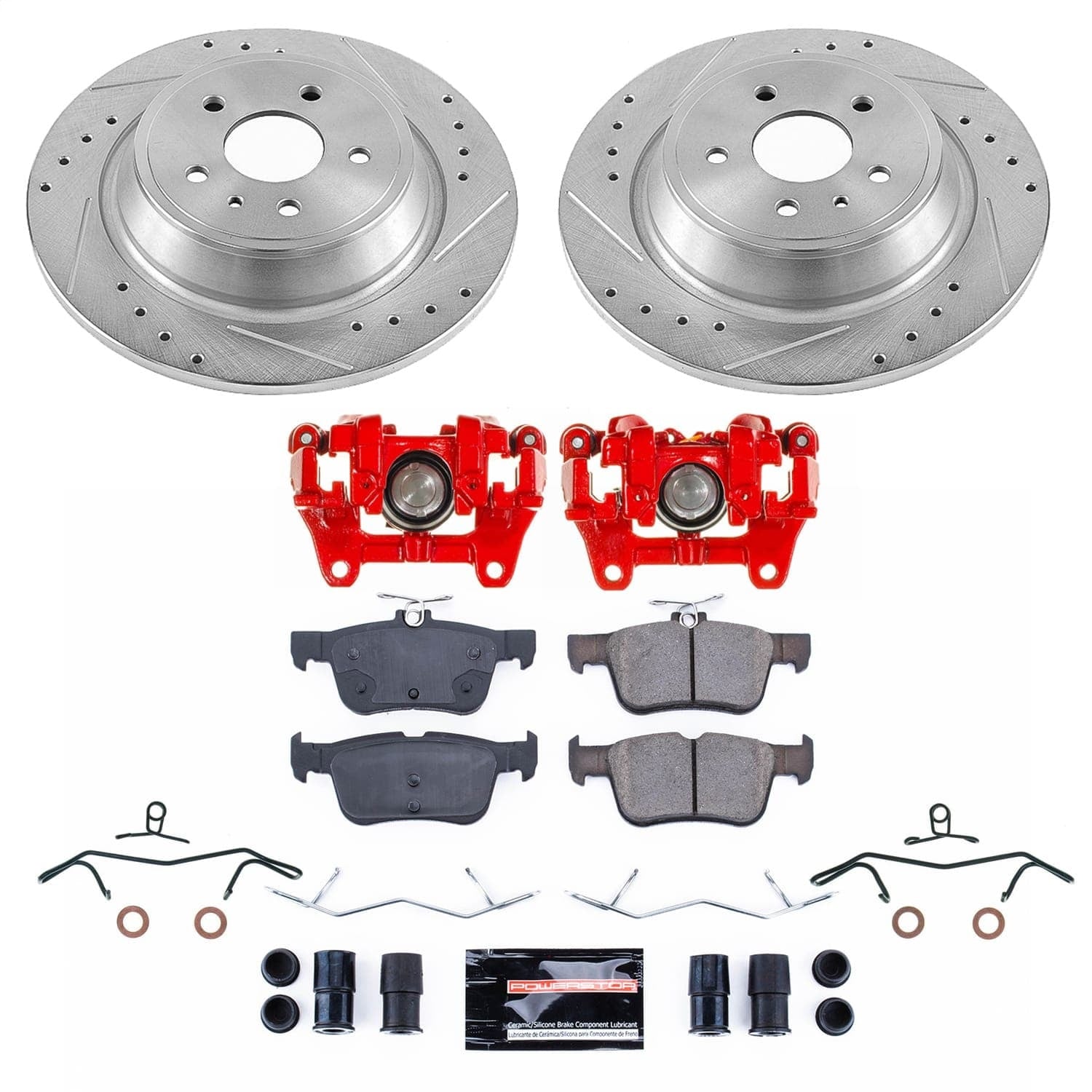 PowerStop Rear Z23 Evolution Kit with Calipers | 2015–2016 Lincoln MKZ (KC6817B)