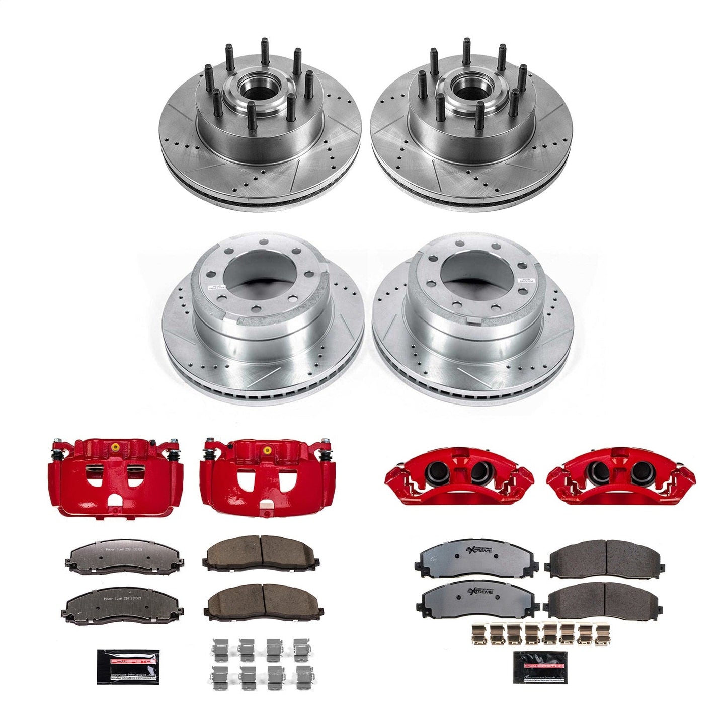 PowerStop Front & Rear Z36 Truck & Tow Kit with Calipers | 2013–2022 Ford F-250 Super Duty (KC6820A-36)