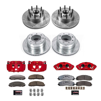PowerStop Front & Rear Z36 Truck & Tow Kit with Calipers | 2013–2022 Ford F-250 Super Duty (KC6820A-36)