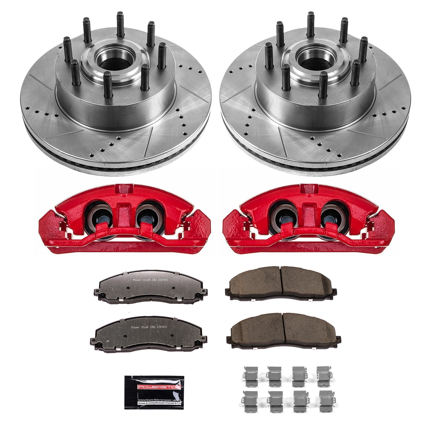 PowerStop Front Z36 Truck & Tow Kit with Calipers | 2013–2022 Ford F-350 Super Duty (KC6821-36)