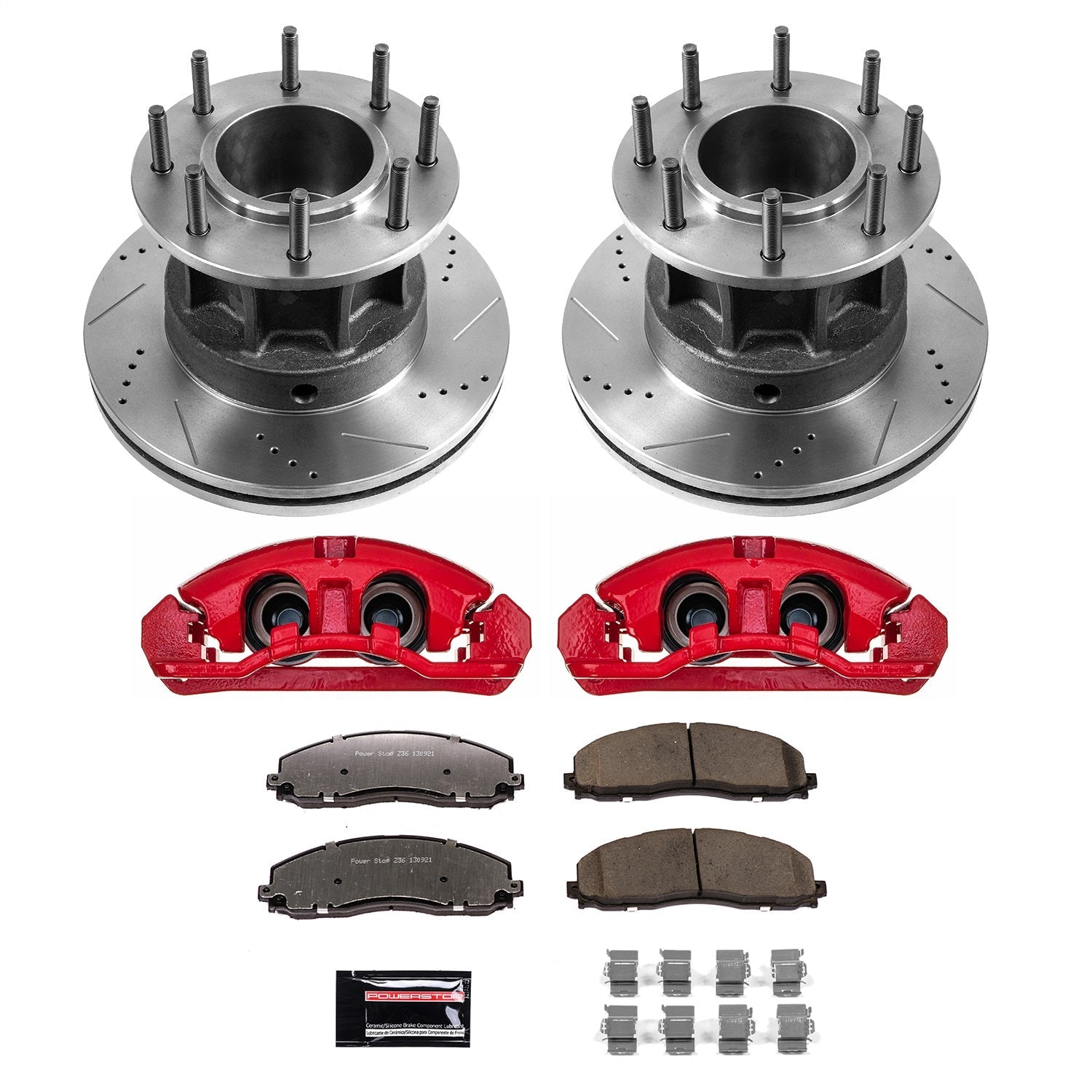 PowerStop Front Z36 Truck & Tow Kit with Calipers | 2013–2016 Ford F-350 Super Duty (KC6823-36)