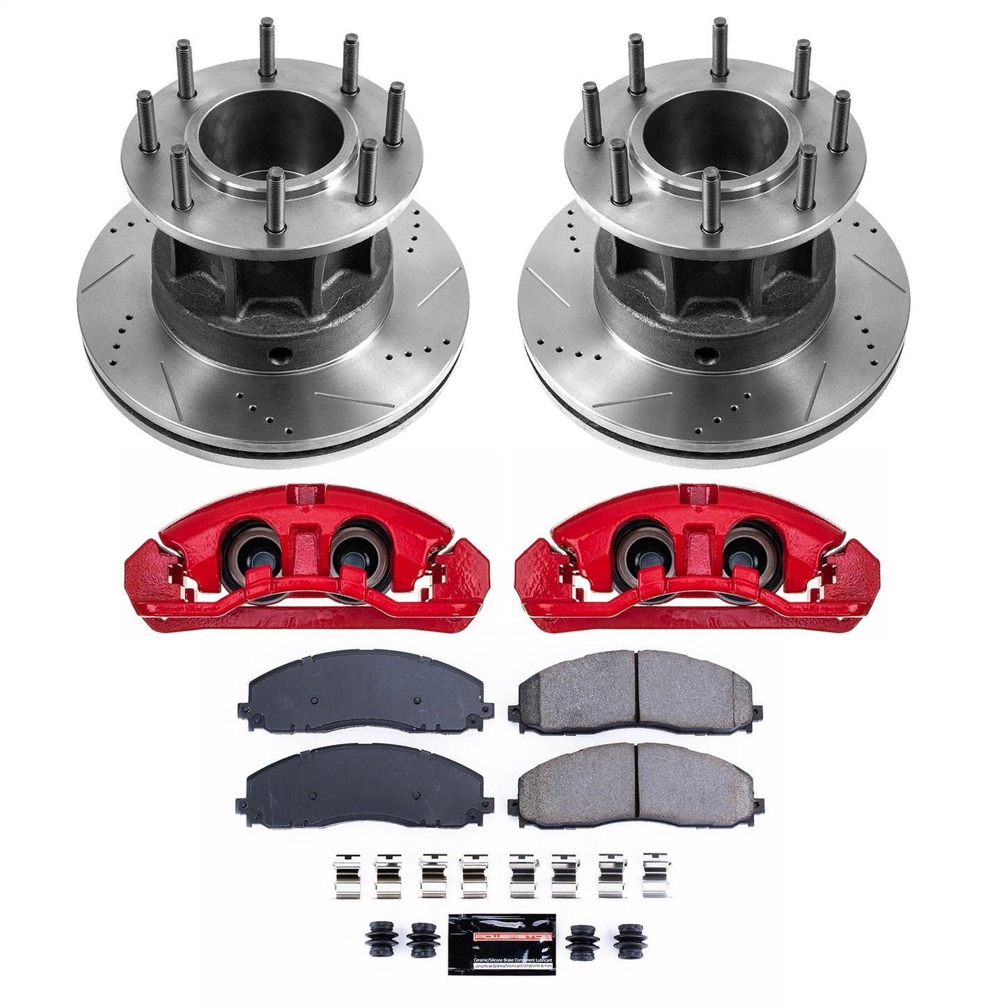 PowerStop Front Z23 Evolution Kit with Calipers | 2013–2016 Ford F-350 Super Duty (KC6823)