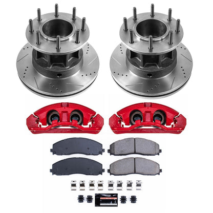 PowerStop Front Z23 Evolution Kit with Calipers | 2013–2016 Ford F-350 Super Duty (KC6823)