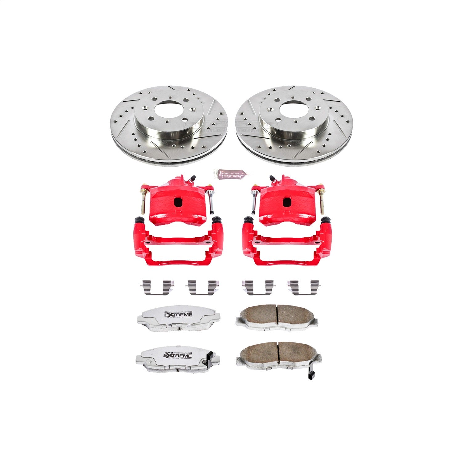PowerStop Front Z26 Street Warrior Brake Kit with Calipers | 1996–2005 Honda Civic (KC690-26)