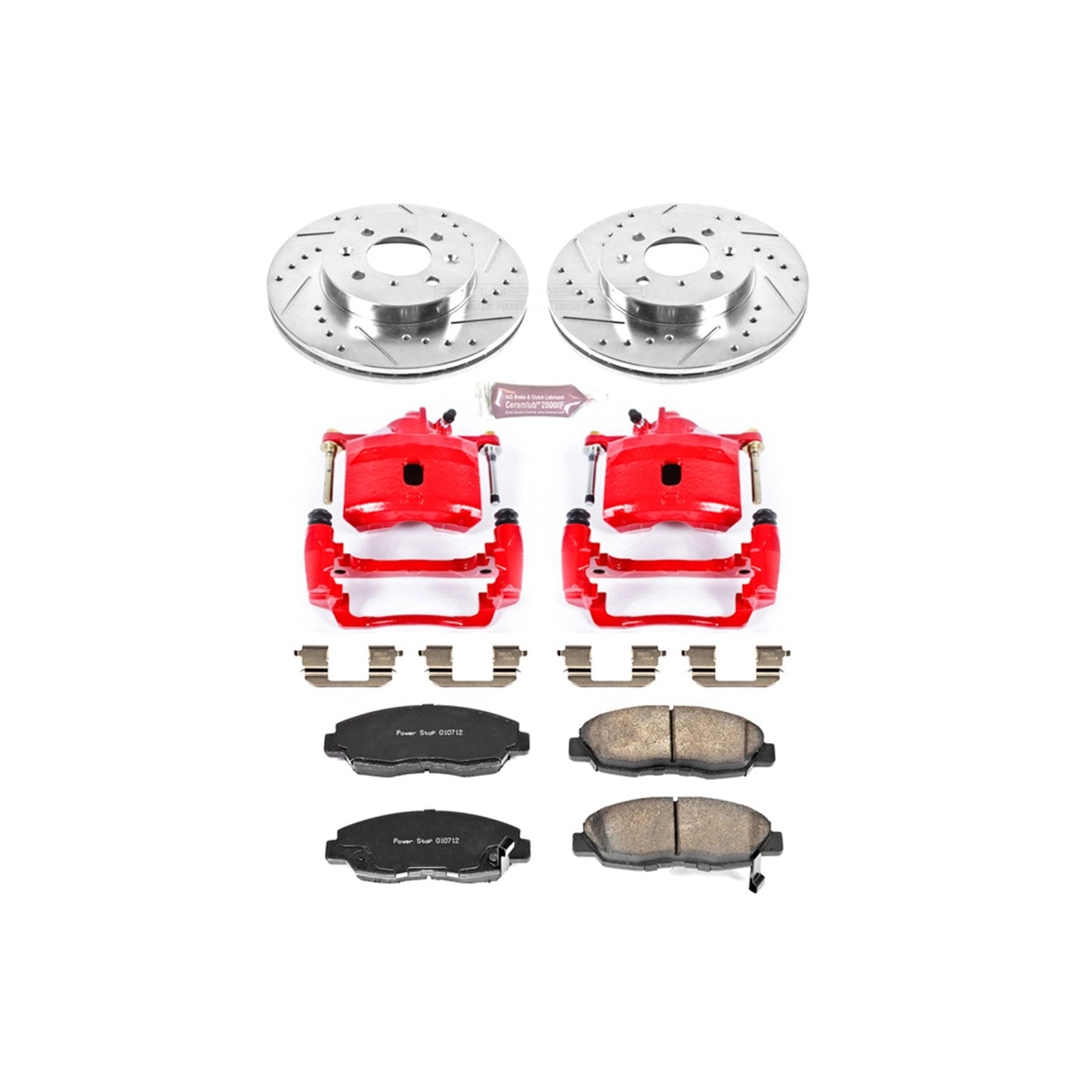 PowerStop Front Z23 Evolution Sport Brake Kit with Calipers | 1996–2005 Honda Civic (KC690)