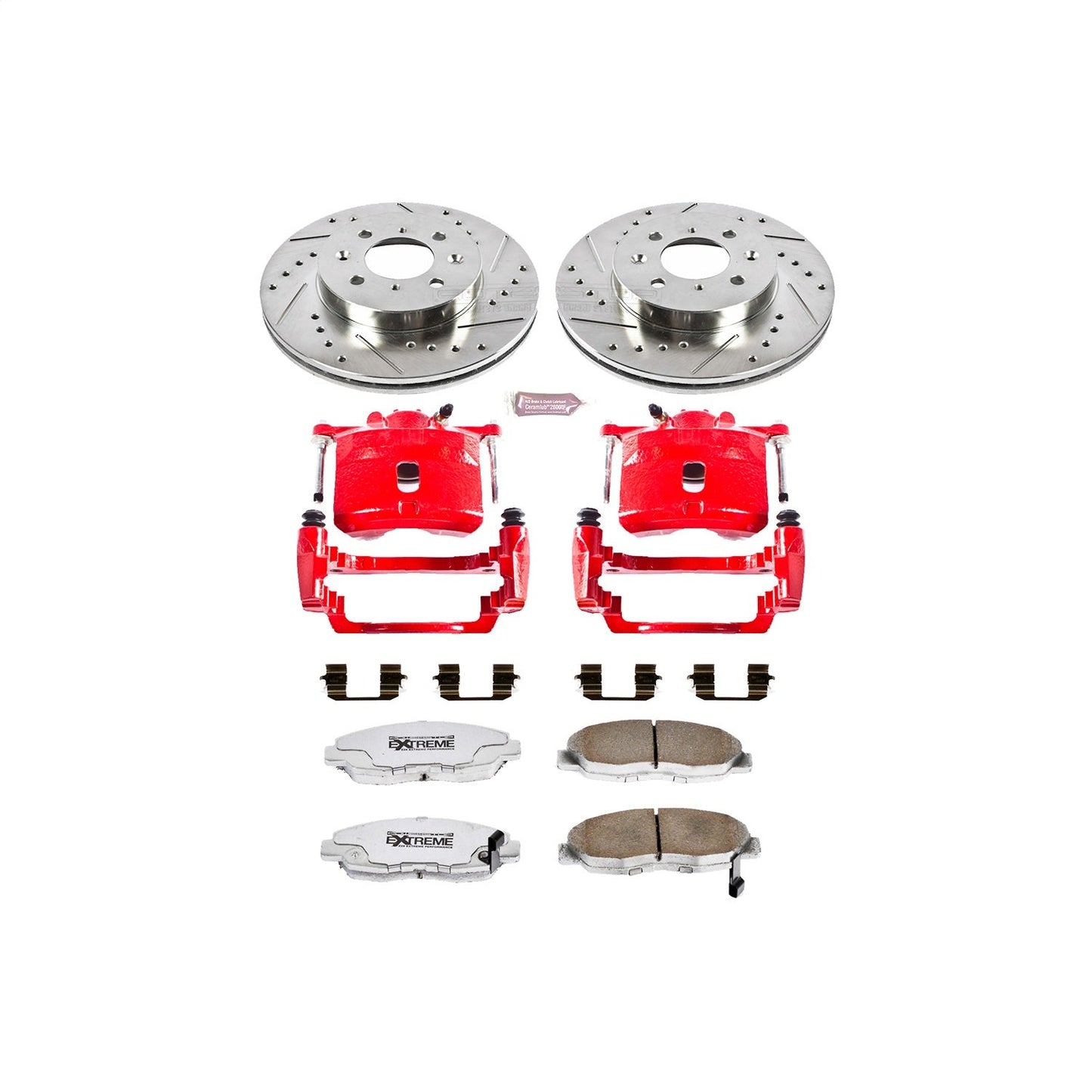 PowerStop Front Z26 Street Warrior Brake Kit with Calipers | 2001–2005 Honda Civic (KC690A-26)