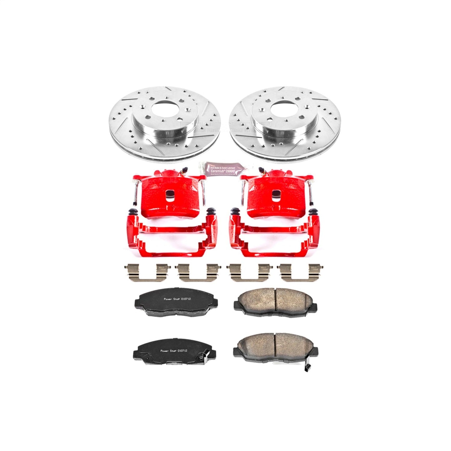 PowerStop Front Z23 Evolution Sport Brake Kit with Calipers | 2001–2005 Honda Civic (KC690A)
