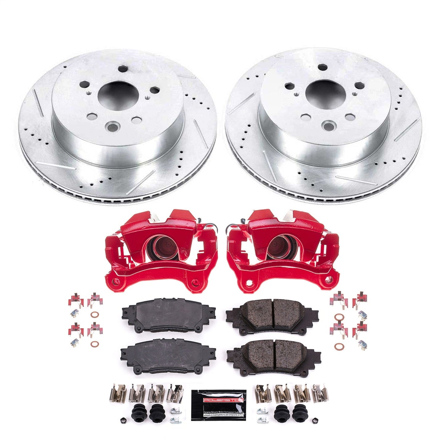 PowerStop Front Z23 Evolution Kit with Calipers | 2014–2015 Lexus IS350 (KC6928)