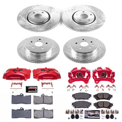 PowerStop Front & Rear Z23 Evolution Sport Brake Kit with Calipers | 2014–2015 Lexus IS350 (KC6929)