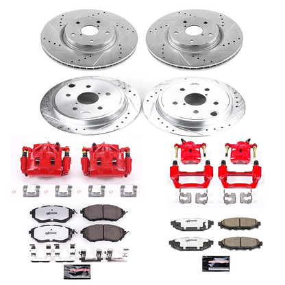 PowerStop Front and Rear Z26 Street Kit with Calipers | 2015–2020 Subaru WRX (KC6932-26)