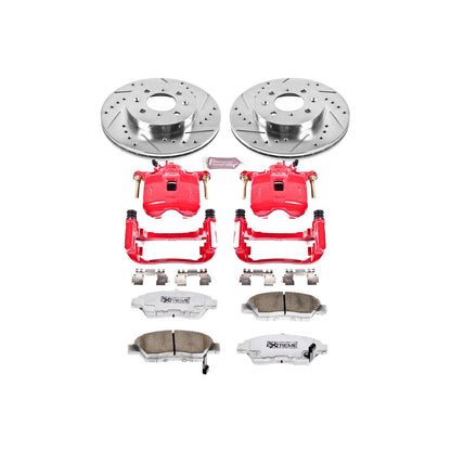 PowerStop Front Z26 Street Warrior Brake Kit with Calipers | 2007–2008 Honda Fit (KC694-26)