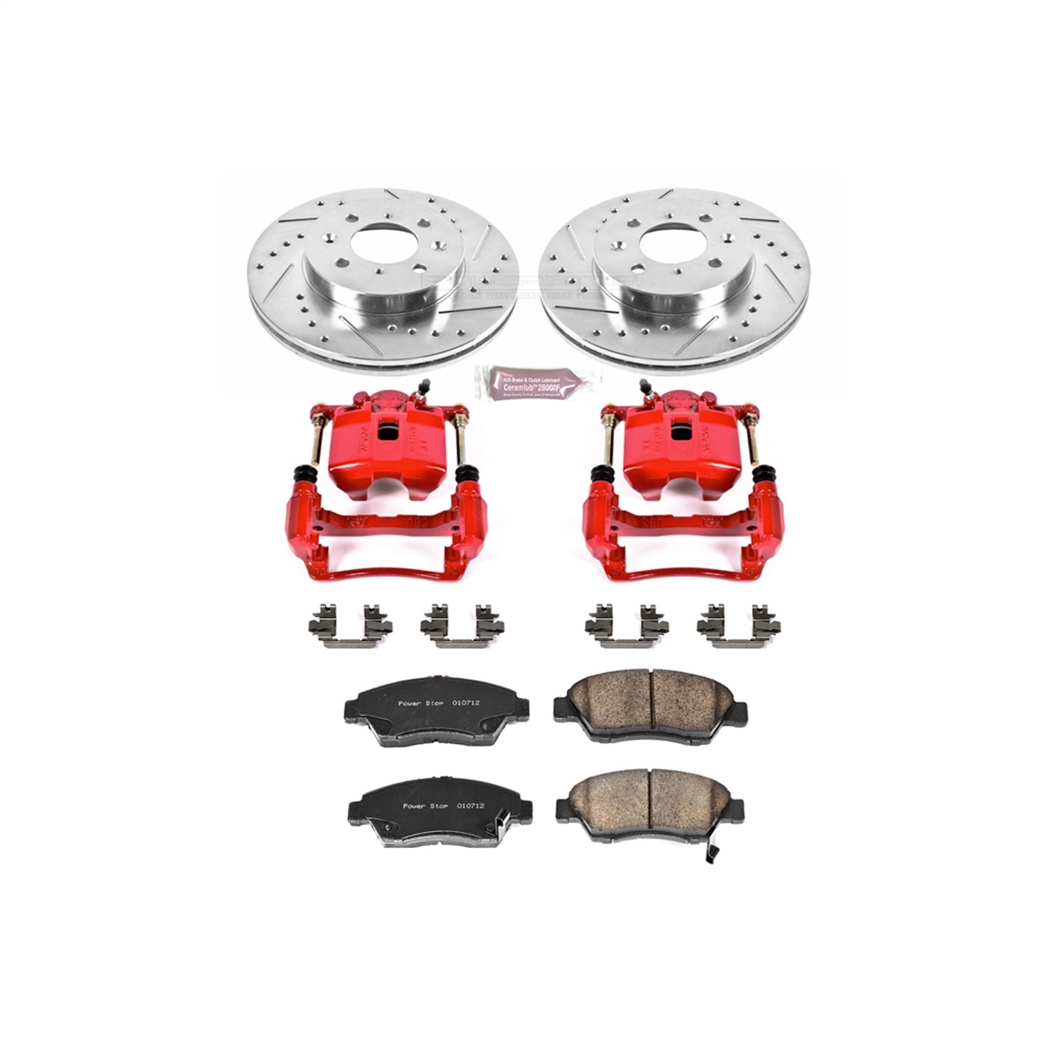 PowerStop Front Z23 Evolution Sport Brake Kit with Calipers | 2007–2008 Honda Fit (KC694)