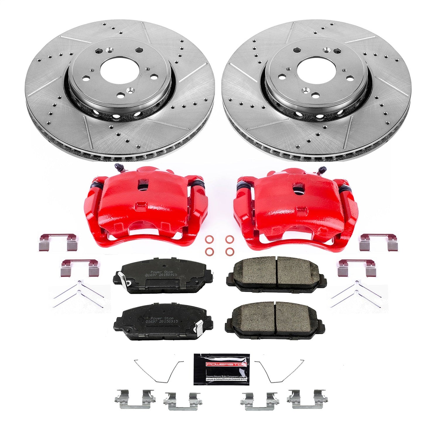 PowerStop Front Z23 Evolution Kit with Calipers | 2016 Acura ILX (KC6940A)