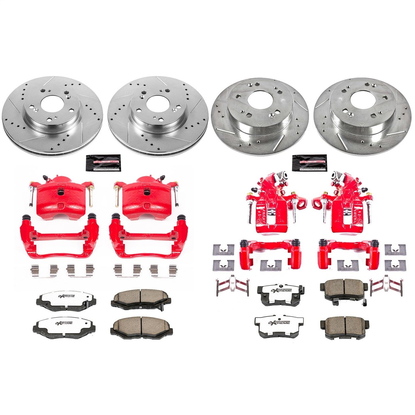 PowerStop Front & Rear Z26 Street Warrior Brake Kit with Calipers | 2013 Acura ILX (KC6942-26)