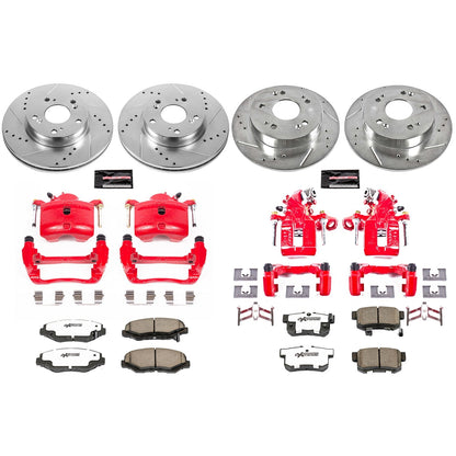 PowerStop Front & Rear Z26 Street Warrior Brake Kit with Calipers | 2013 Acura ILX (KC6942-26)