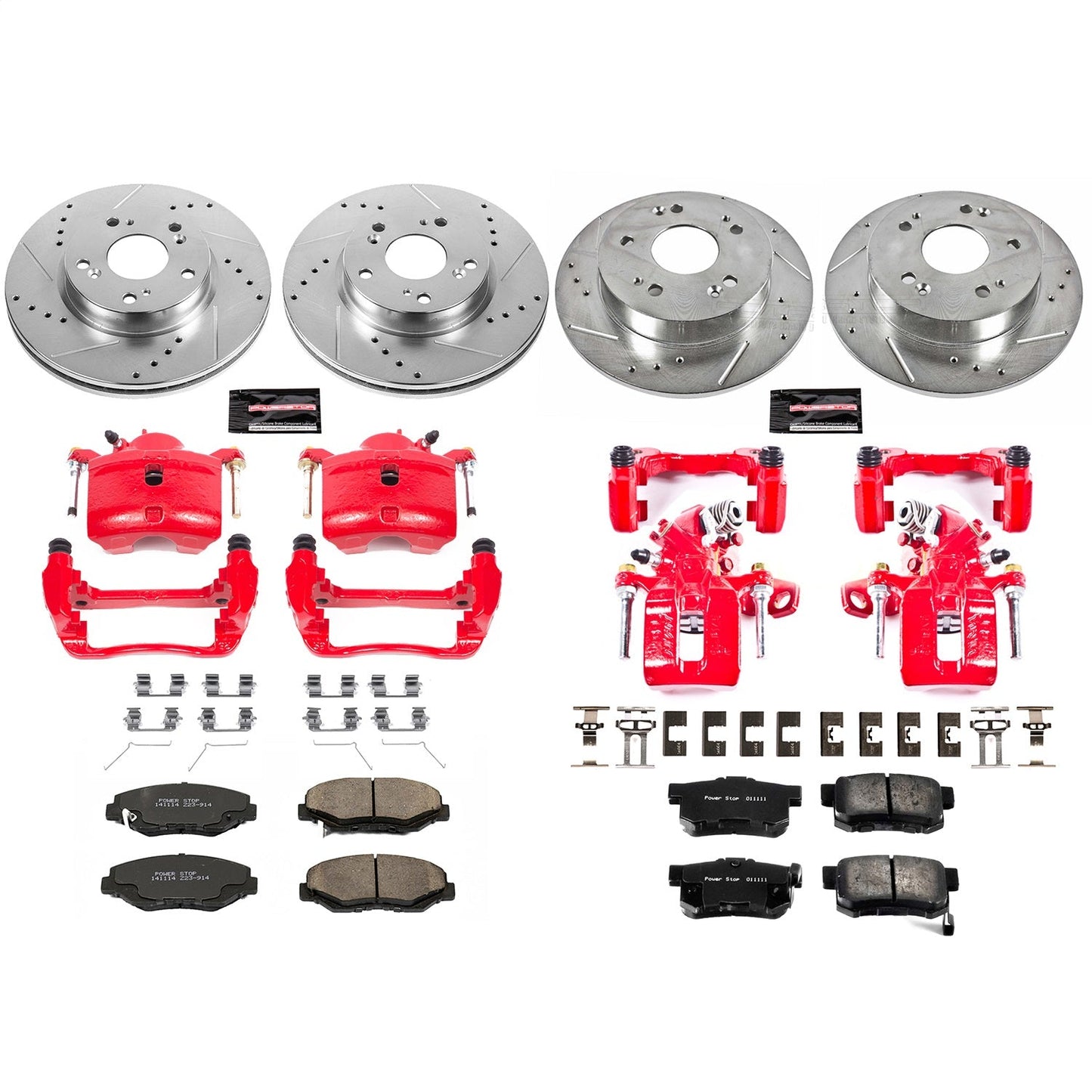 PowerStop Front & Rear Z23 Evolution Sport Brake Kit with Calipers | 2013 Acura ILX (KC6942)