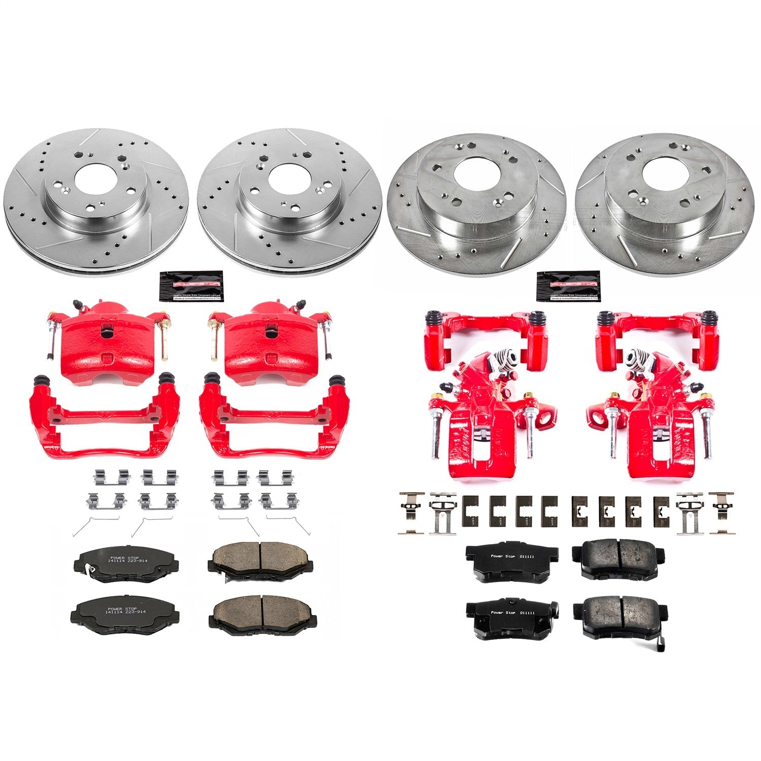 PowerStop Front & Rear Z23 Evolution Sport Brake Kit with Calipers | 2013 Acura ILX (KC6942)