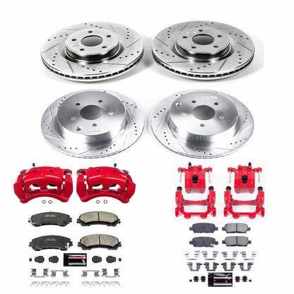 PowerStop Front & Rear Z23 Evolution Sport Brake Kit with Calipers | 2014–2017 Infiniti Q50 (KC6943)