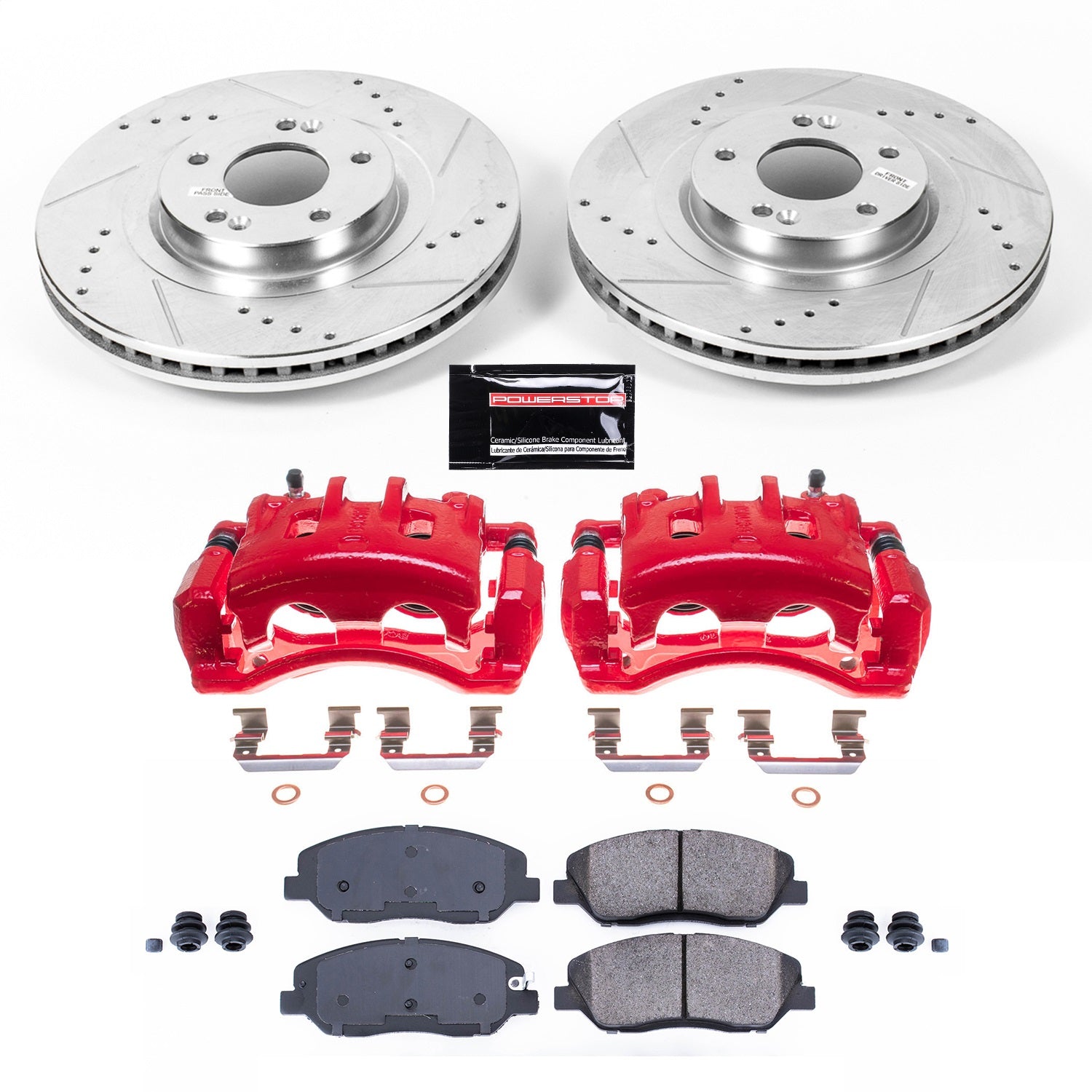 PowerStop Front Z23 Evolution Sport Brake Kit with Calipers | 2013–2016 Hyundai Santa Fe (KC6951)
