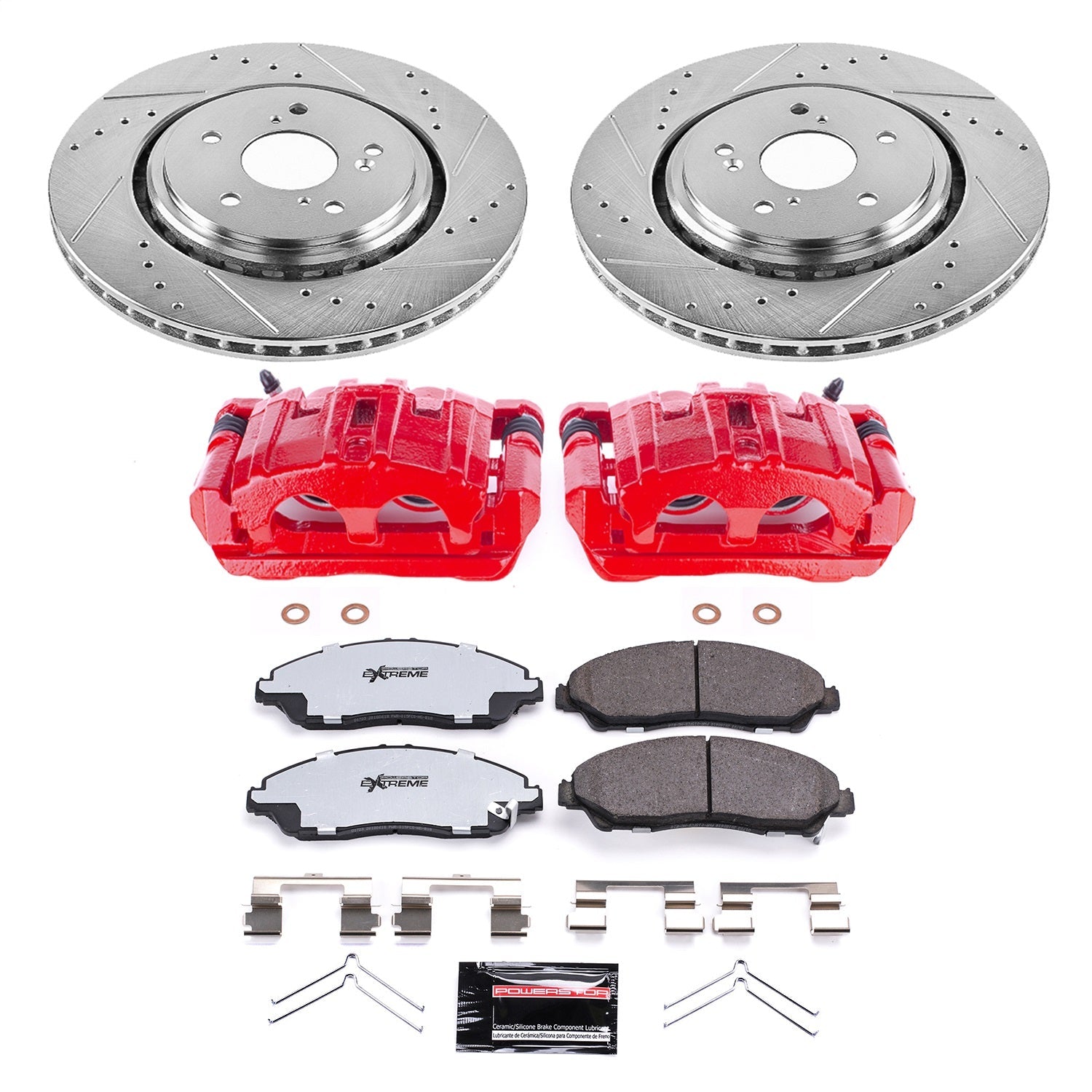 PowerStop Front Z36 Truck & Tow Kit with Calipers | 2014–2016 Acura MDX (KC6957-36)