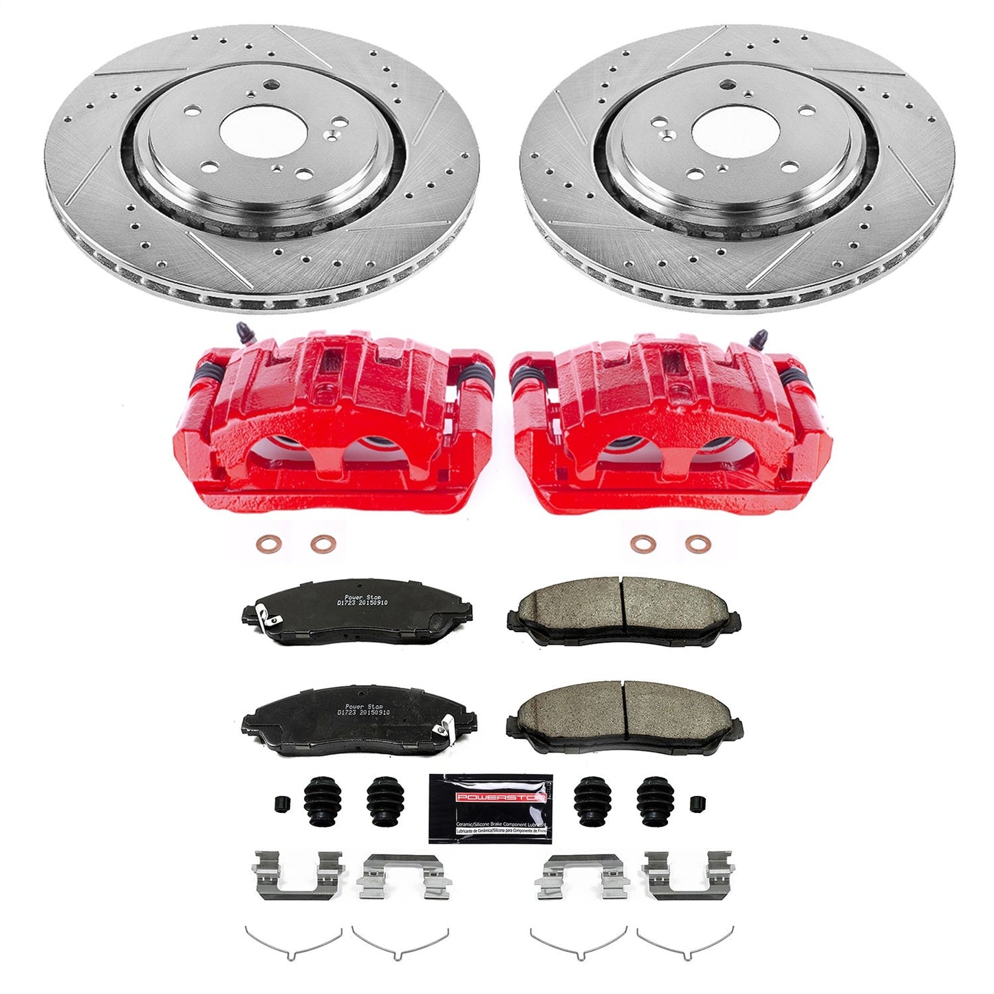 PowerStop Front Z23 Evolution Sport Brake Kit with Calipers | 2014–2016 Acura MDX (KC6957)