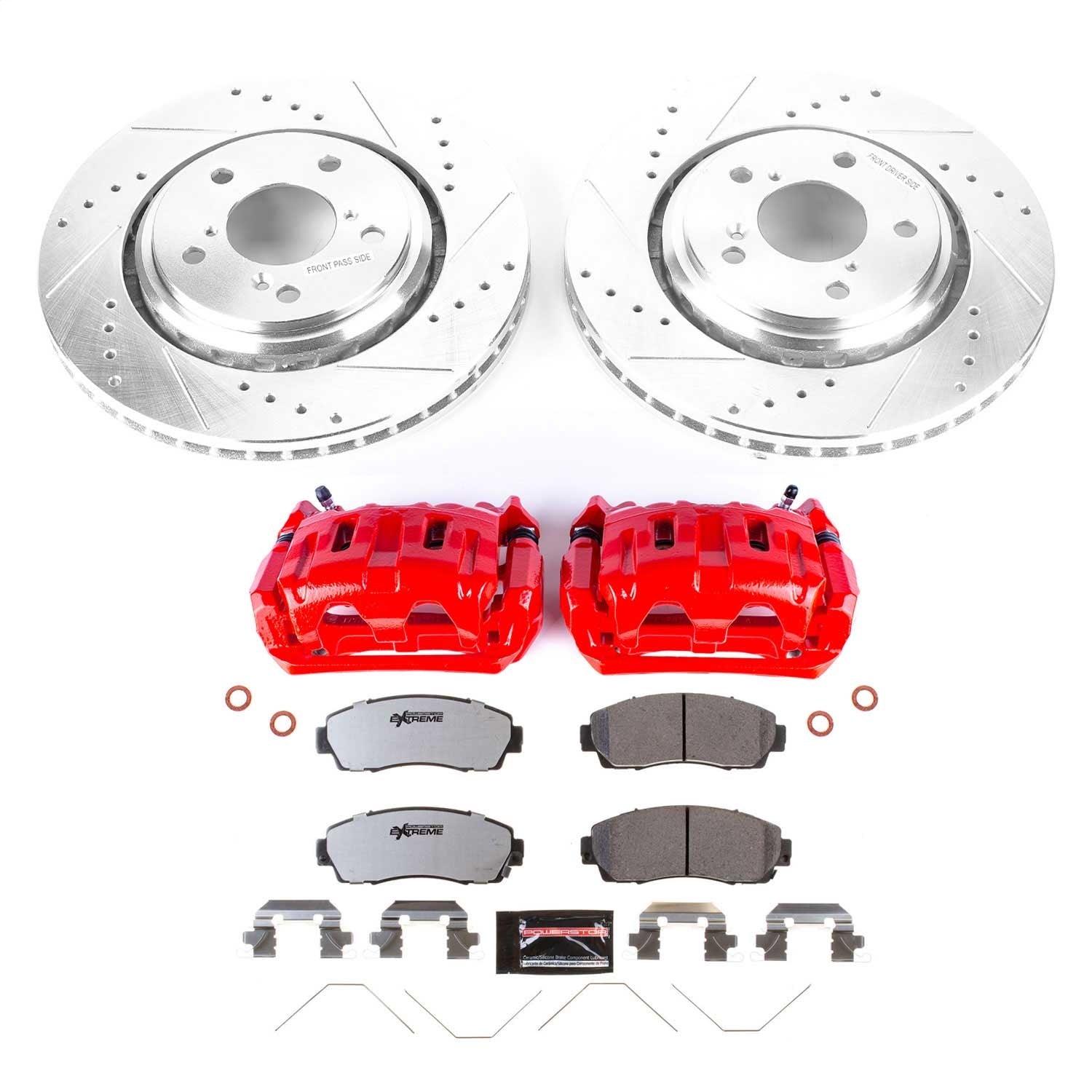 PowerStop Front Z26 Street Kit with Calipers | 2015–2017 Honda Odyssey (KC6959-26)