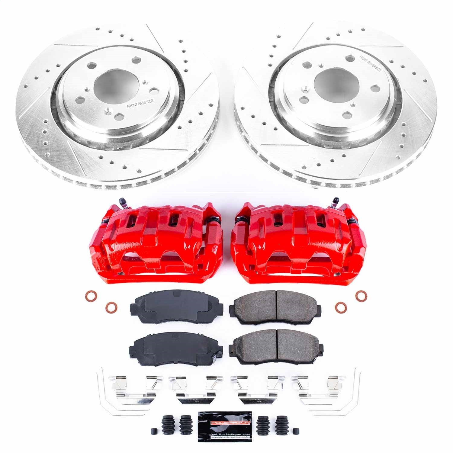 PowerStop Front Z23 Evolution Sport Brake Kit with Calipers | 2015–2017 Honda Odyssey (KC6959)