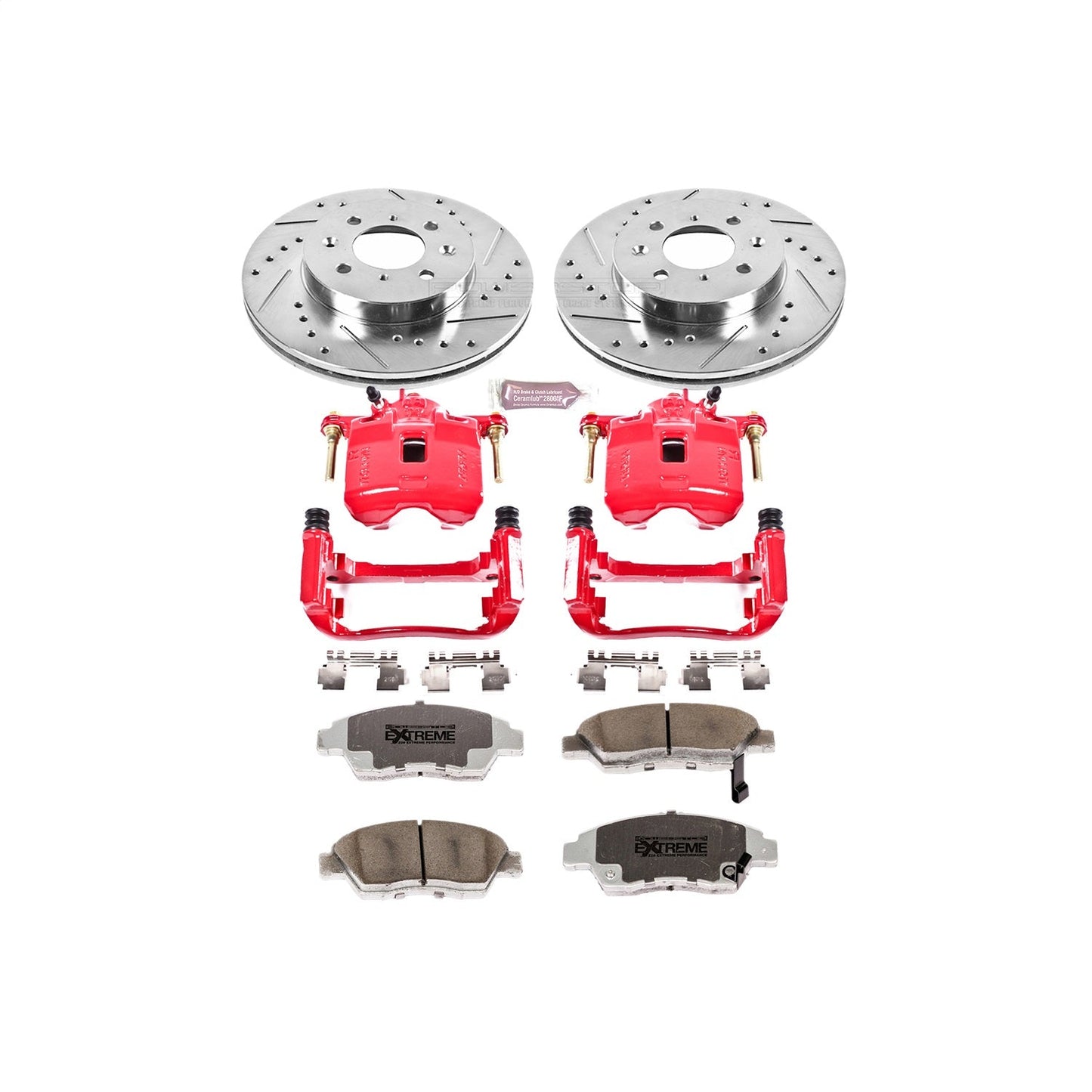 PowerStop Front Z26 Street Warrior Brake Kit with Calipers | 2003–2005 Honda Civic (KC696-26)