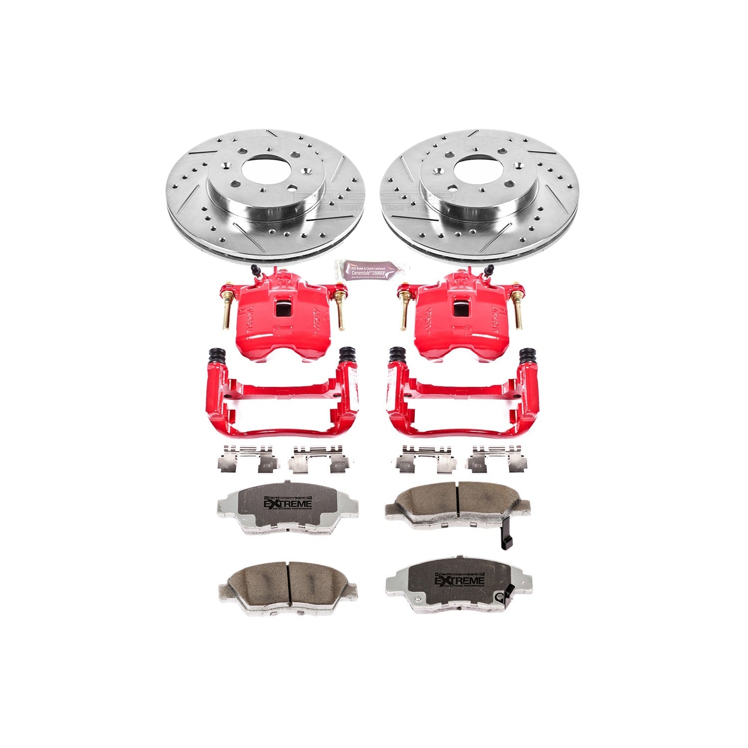 PowerStop Front Z26 Street Warrior Brake Kit with Calipers | 2003–2005 Honda Civic (KC696-26)