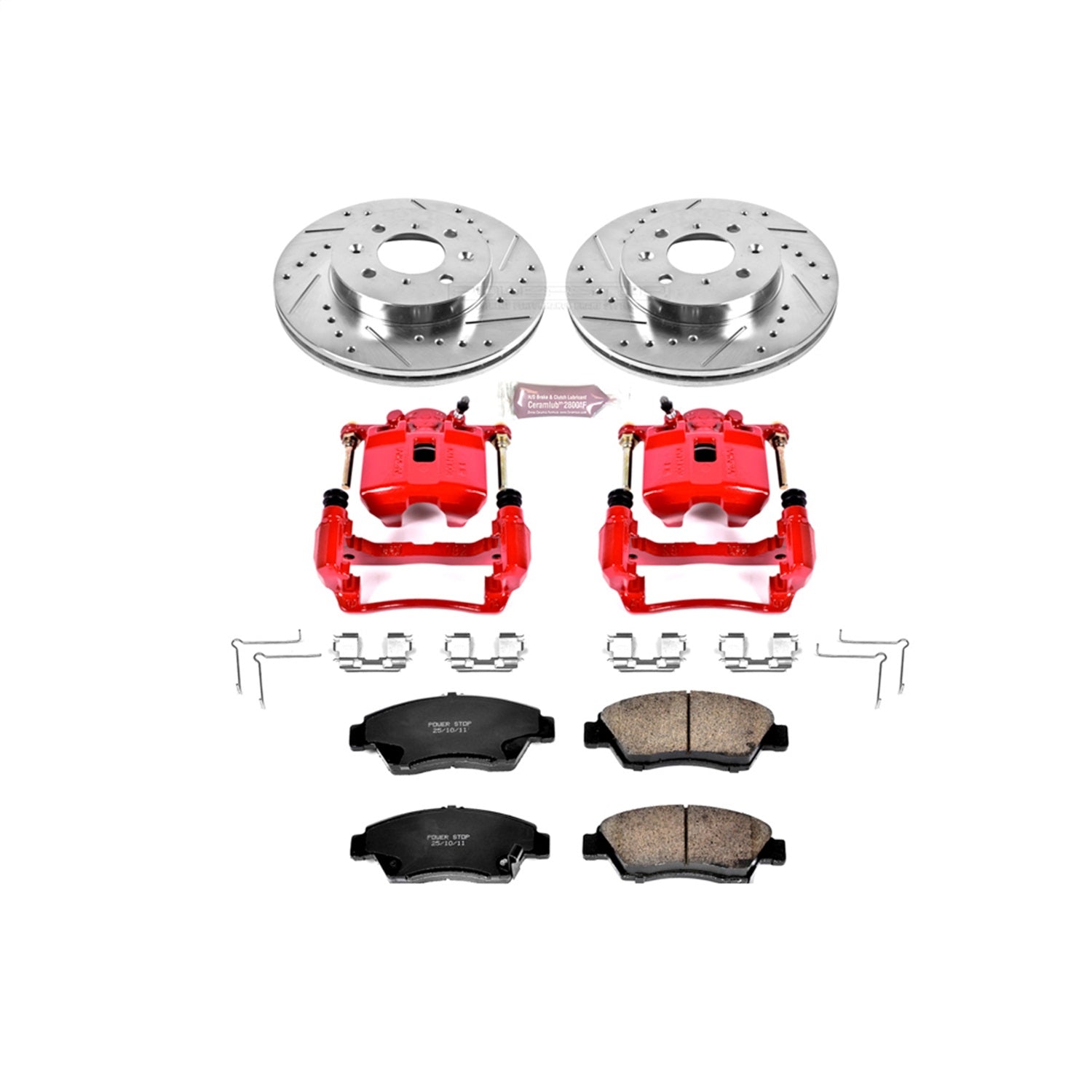 PowerStop Front Z23 Evolution Sport Brake Kit with Calipers | 2003–2005 Honda Civic (KC696)