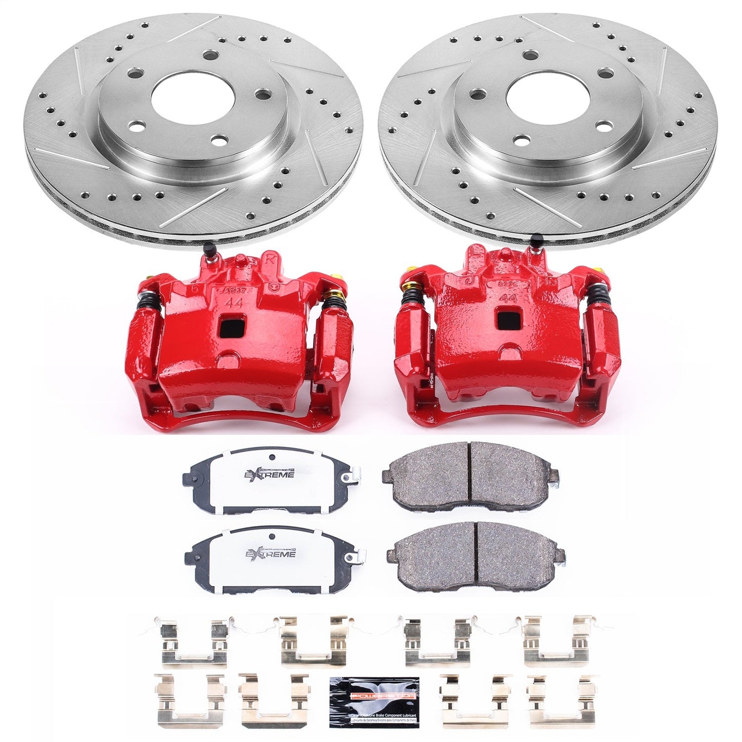 PowerStop Front Z26 Street Warrior Brake Kit with Calipers | 2013–2018 Nissan Sentra (KC6961-26)
