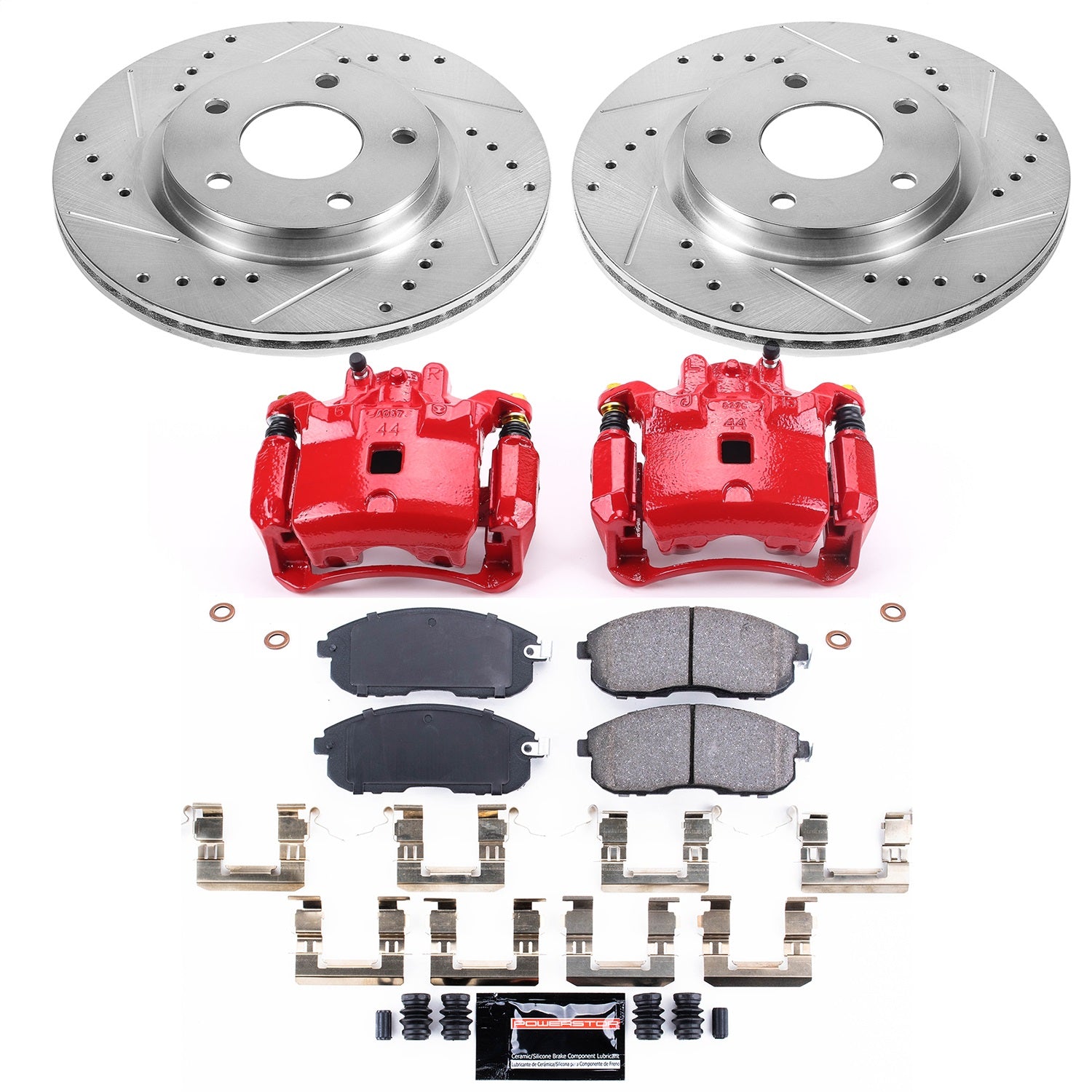 PowerStop Front Z23 Evolution Sport Brake Kit with Calipers | 2013–2018 Nissan Sentra (KC6961)