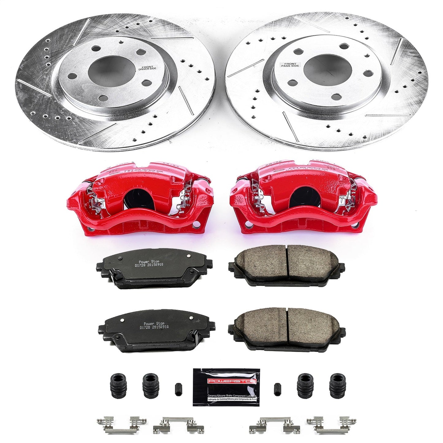 PowerStop Front Z23 Evolution Sport Brake Kit with Calipers | 2017–2018 Mazda 3 (KC6971)