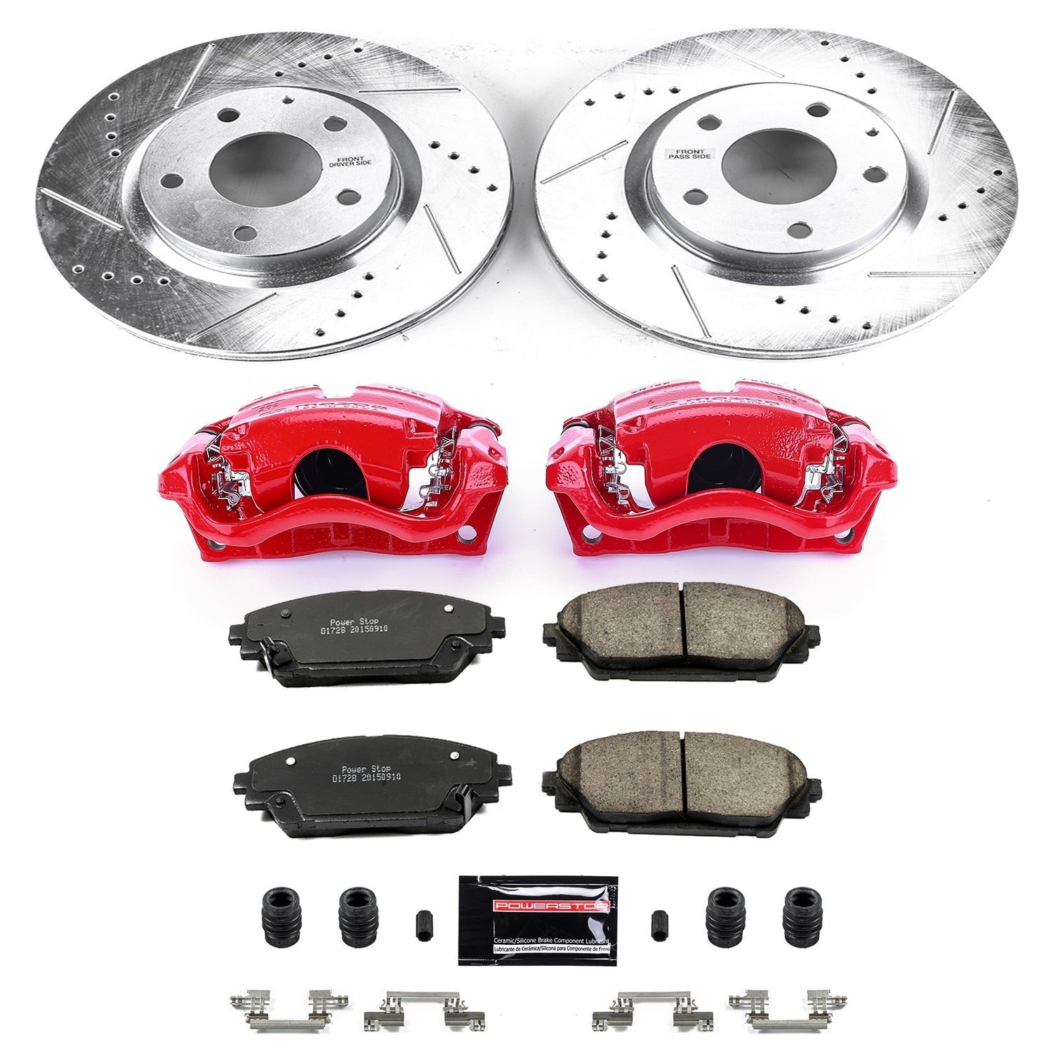 PowerStop Front Z23 Evolution Sport Brake Kit with Calipers | 2017–2018 Mazda 3 (KC6971)