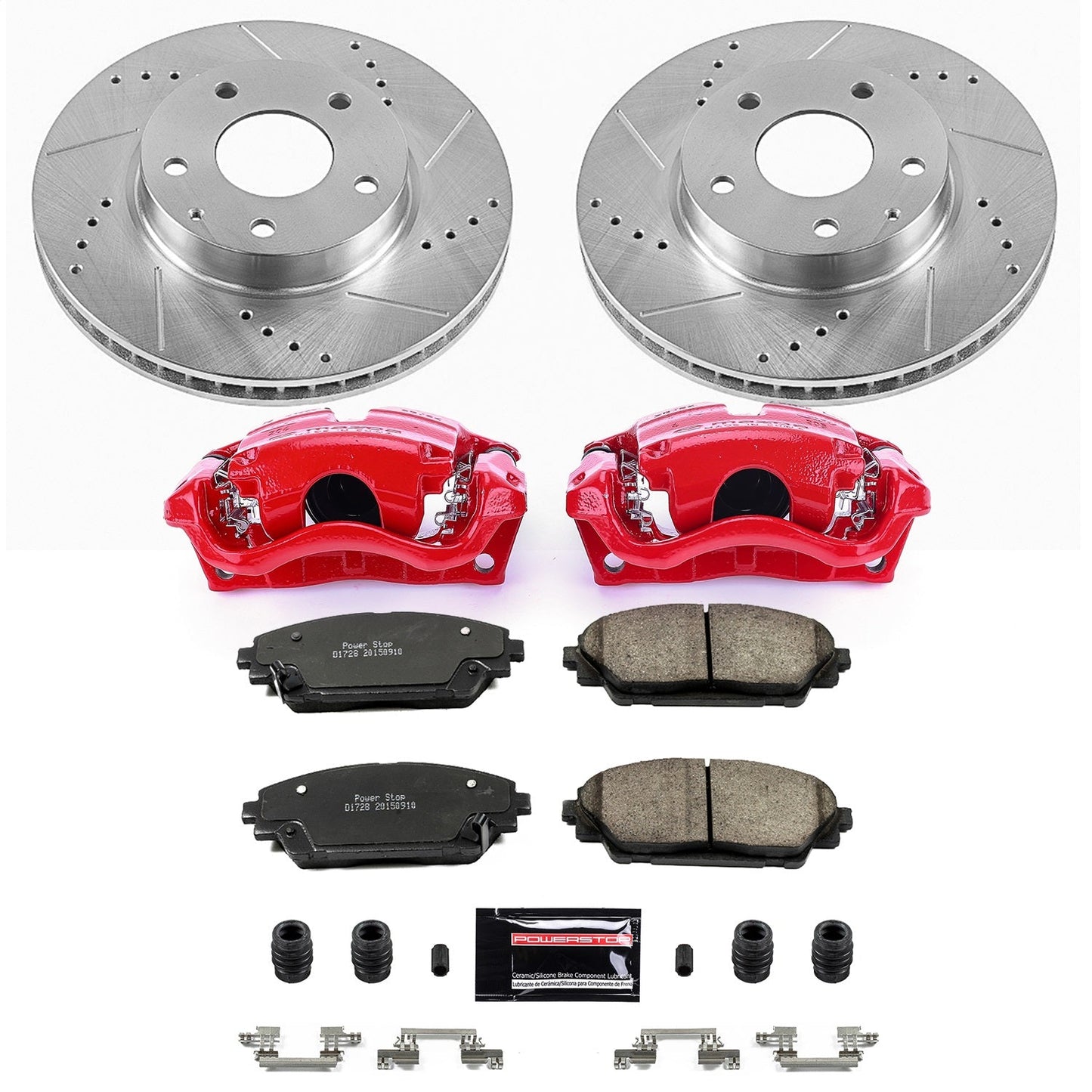 PowerStop Front Z23 Evolution Sport Brake Kit with Calipers | 2014–2016 Mazda 3 (KC6974)