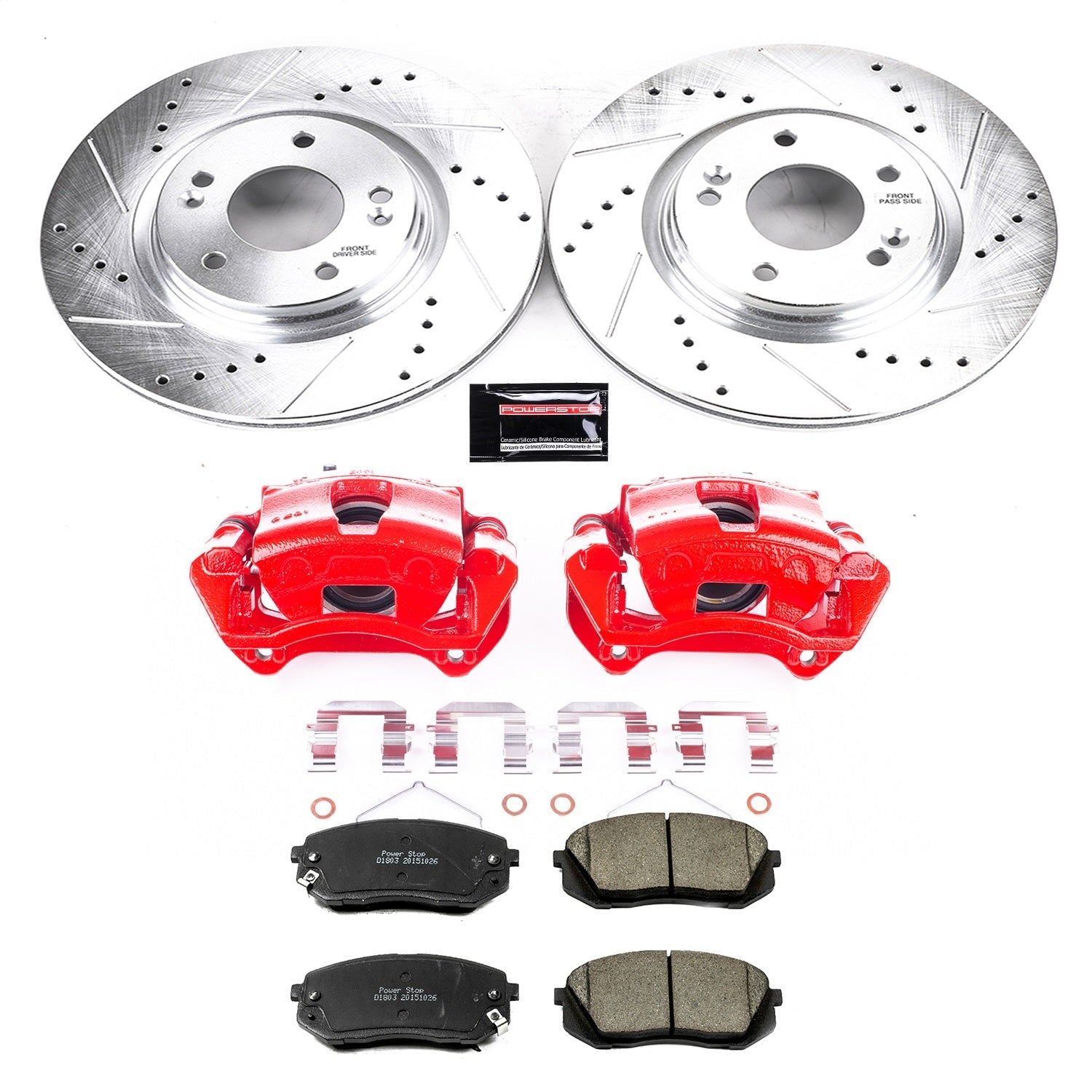 PowerStop Front Z23 Evolution Sport Brake Kit with Calipers | 2015–2016 Hyundai Sonata (KC6982)