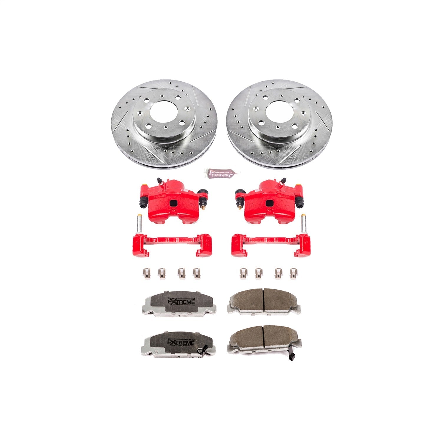 PowerStop Front Z26 Street Warrior Brake Kit with Calipers | 1990–2000 Honda Civic (KC699-26)