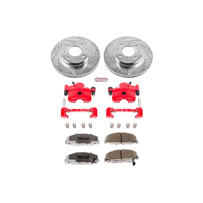 PowerStop Front Z26 Street Warrior Brake Kit with Calipers | 1990–2000 Honda Civic (KC699-26)