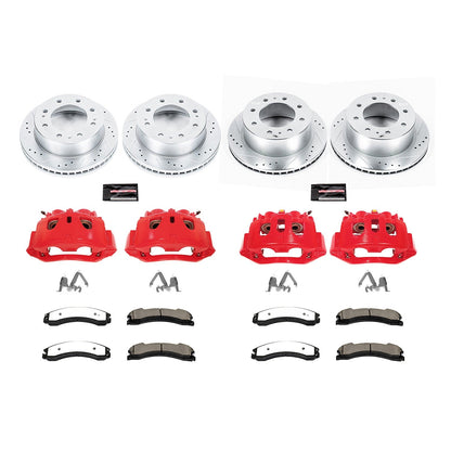 PowerStop Front & Rear Z36 Truck & Tow Kit with Calipers | 2015–2019 Chevrolet Silverado 2500 HD (KC6992-36)