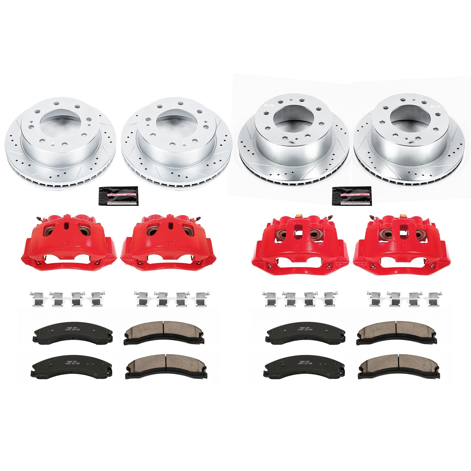 PowerStop Front & Rear Z23 Evolution Kit with Calipers | 2015–2019 Chevrolet Silverado 2500 HD (KC6992)