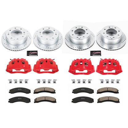 PowerStop Front & Rear Z23 Evolution Kit with Calipers | 2015–2019 Chevrolet Silverado 2500 HD (KC6992)