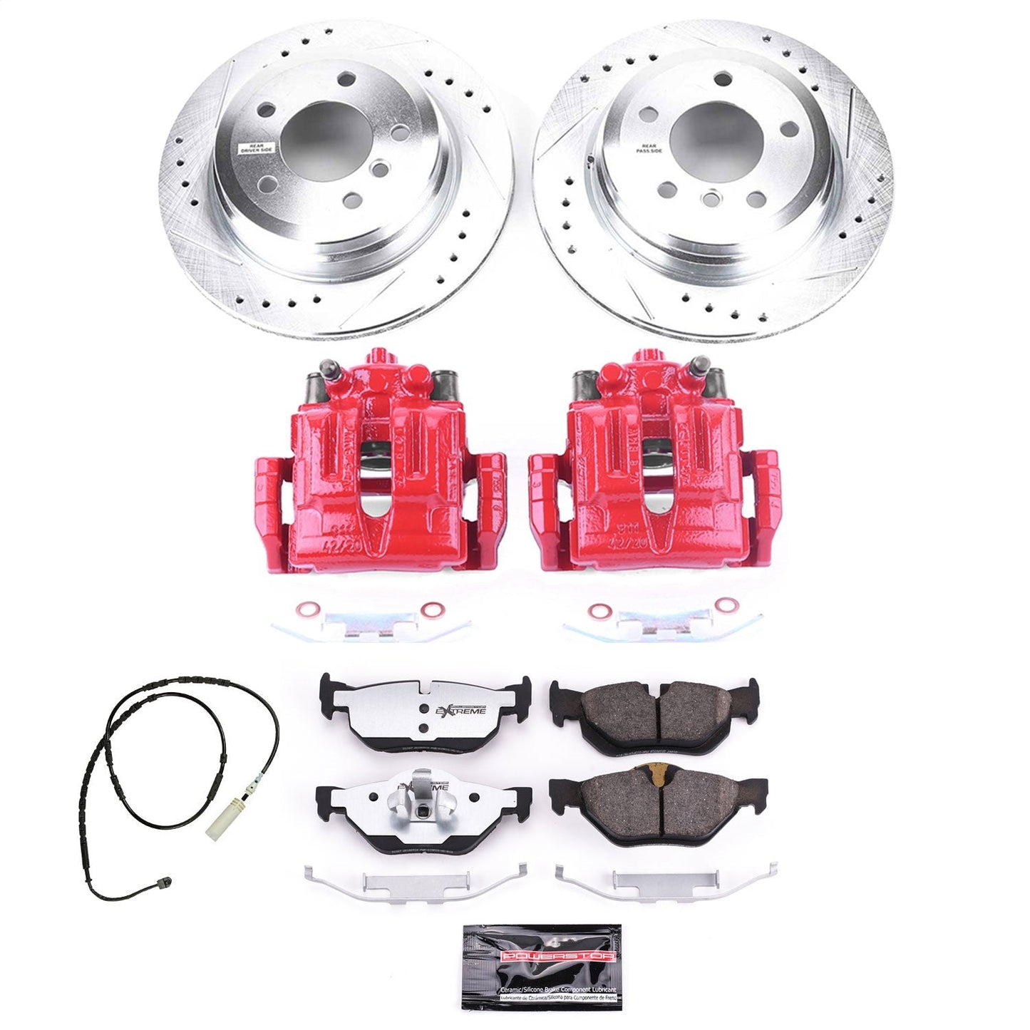 PowerStop Rear Brake Kit with Calipers | 2013–2015 BMW X1 (KC7008-26)