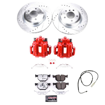 PowerStop Rear Z26 Street Warrior Brake Kit with Calipers | 2013–2015 BMW X1 (KC7009-26)