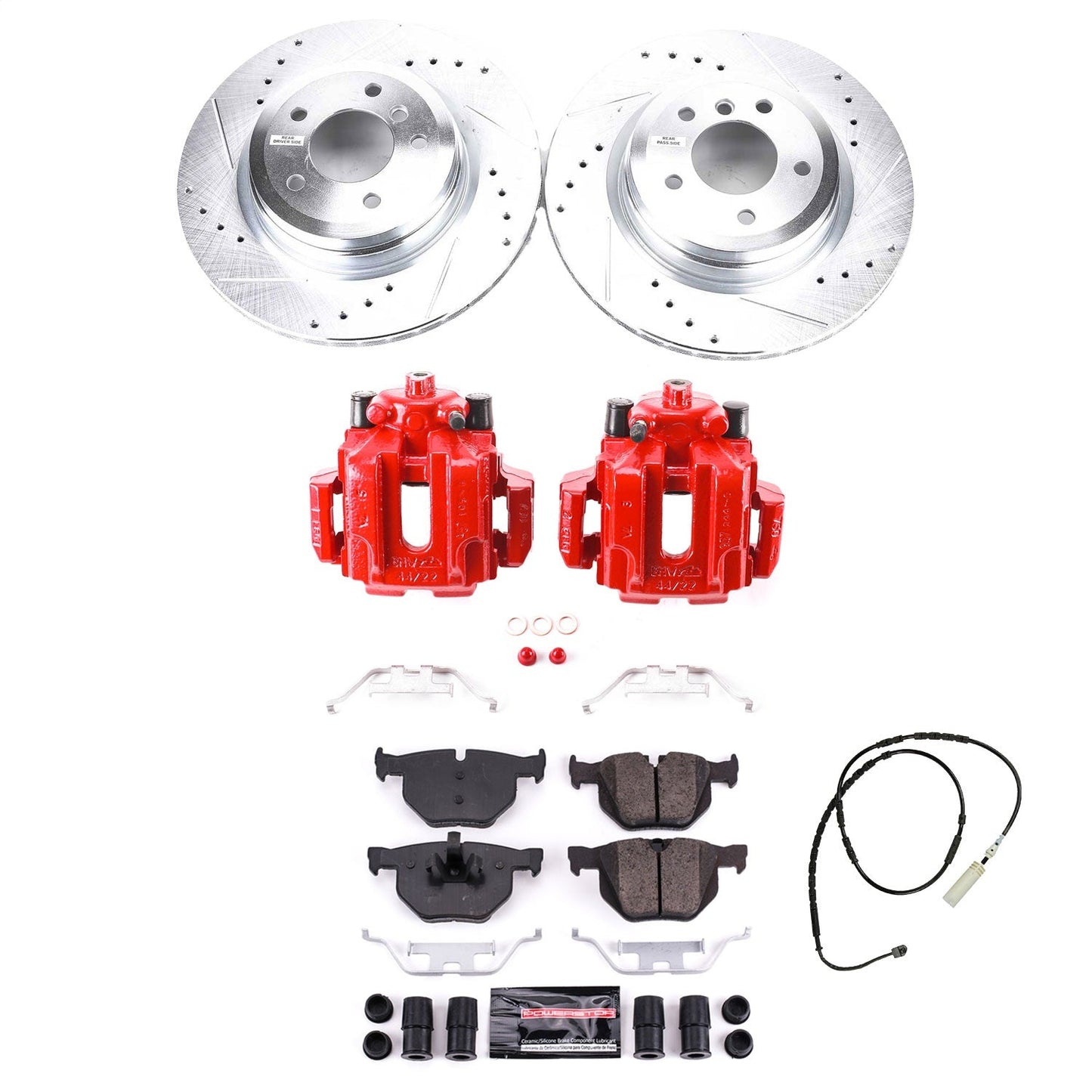 PowerStop Rear Brake Kit with Calipers | 2013–2015 BMW X1 (KC7009)
