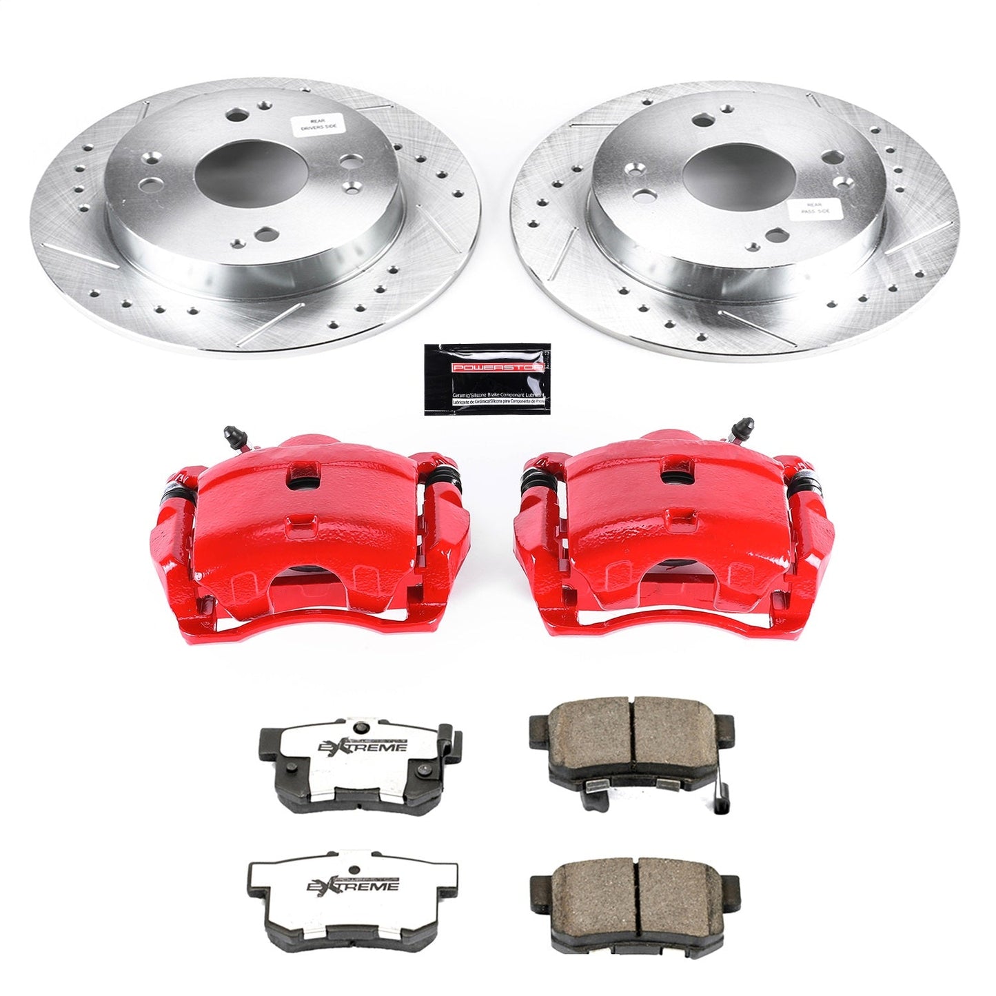 PowerStop Rear Z26 Street Warrior Brake Kit with Calipers | 1991–1997 Honda Accord (KC701-26)