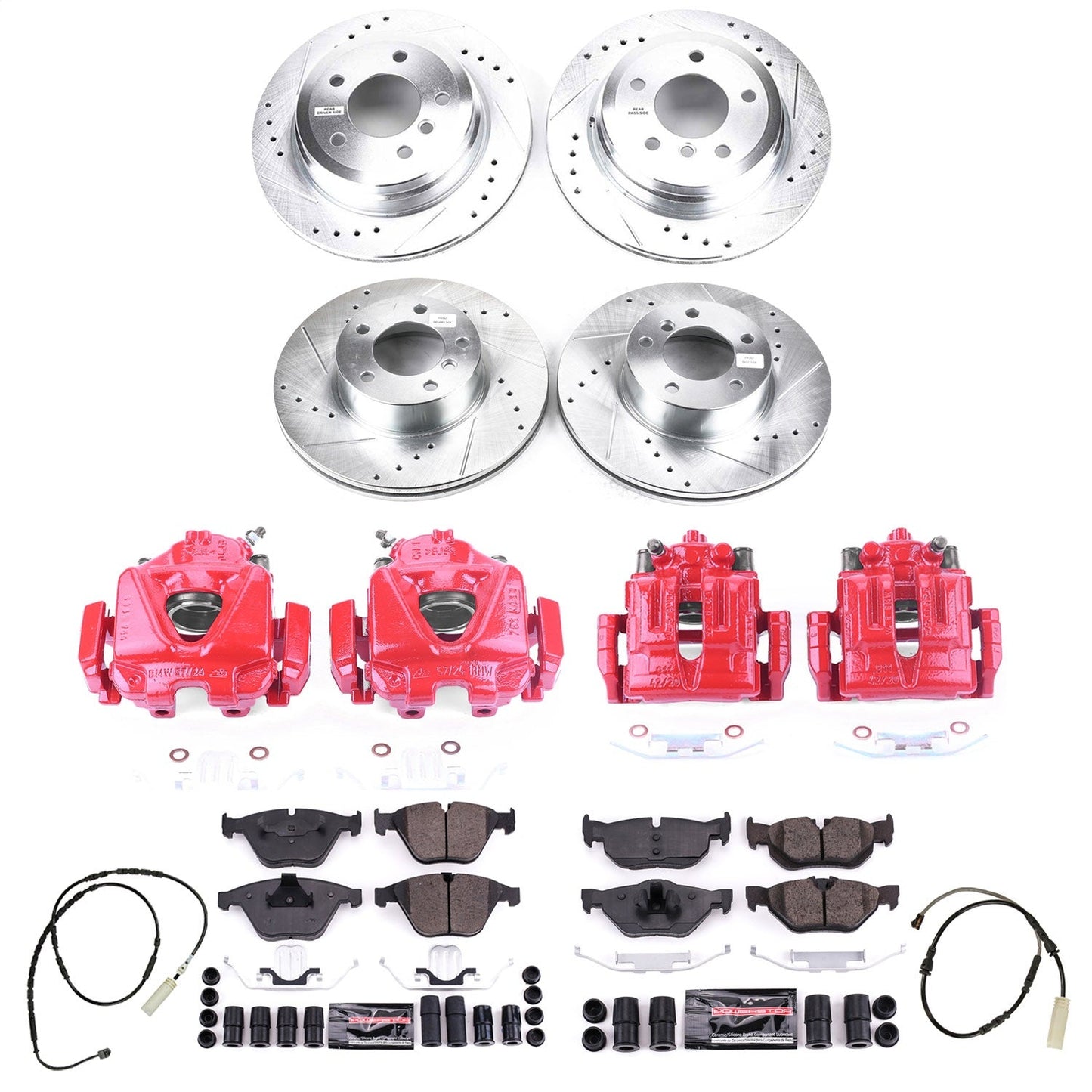PowerStop Front & Rear Z23 Evolution Sport Brake Kit with Calipers | 2013–2015 BMW X1 (KC7024)