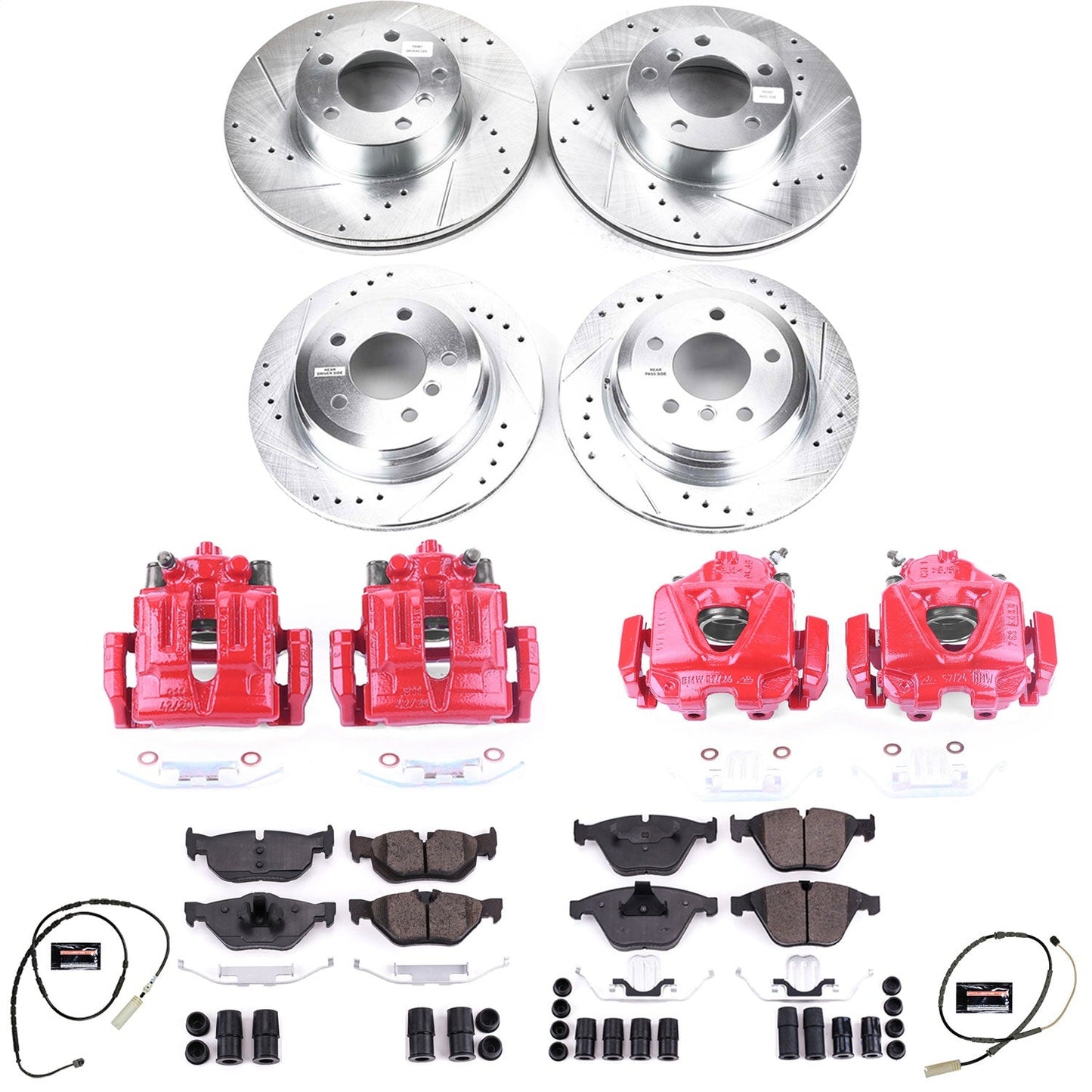 PowerStop Front & Rear Z23 Evolution Sport Brake Kit with Calipers | 2013–2015 BMW X1 (KC7025)