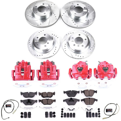 PowerStop Front & Rear Z23 Evolution Sport Brake Kit with Calipers | 2013–2015 BMW X1 (KC7025)