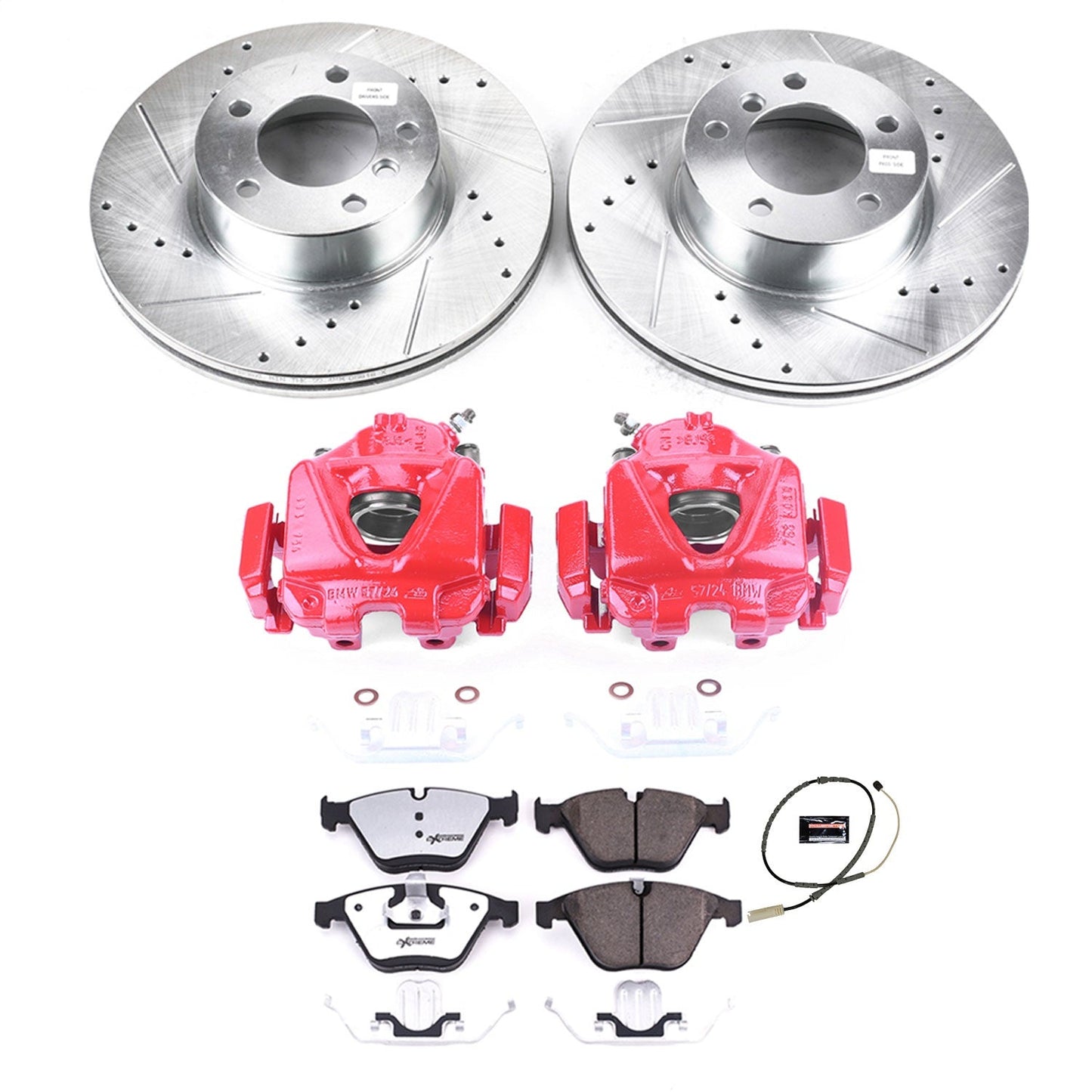 PowerStop Front Z26 Street Warrior Brake Kit with Calipers | 2013–2015 BMW X1 (KC7026-26)